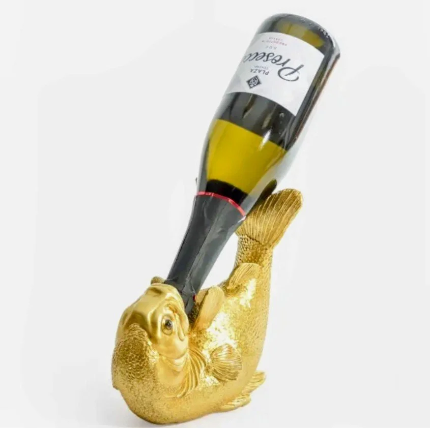 Gold Fish Wine Bottle Holder