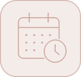 Calendar with a clock overlay