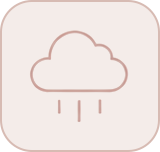 Cloud with rain icon