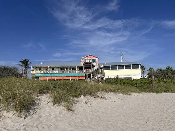 Sand on the beach restaurant from the Melbourne Beach side.