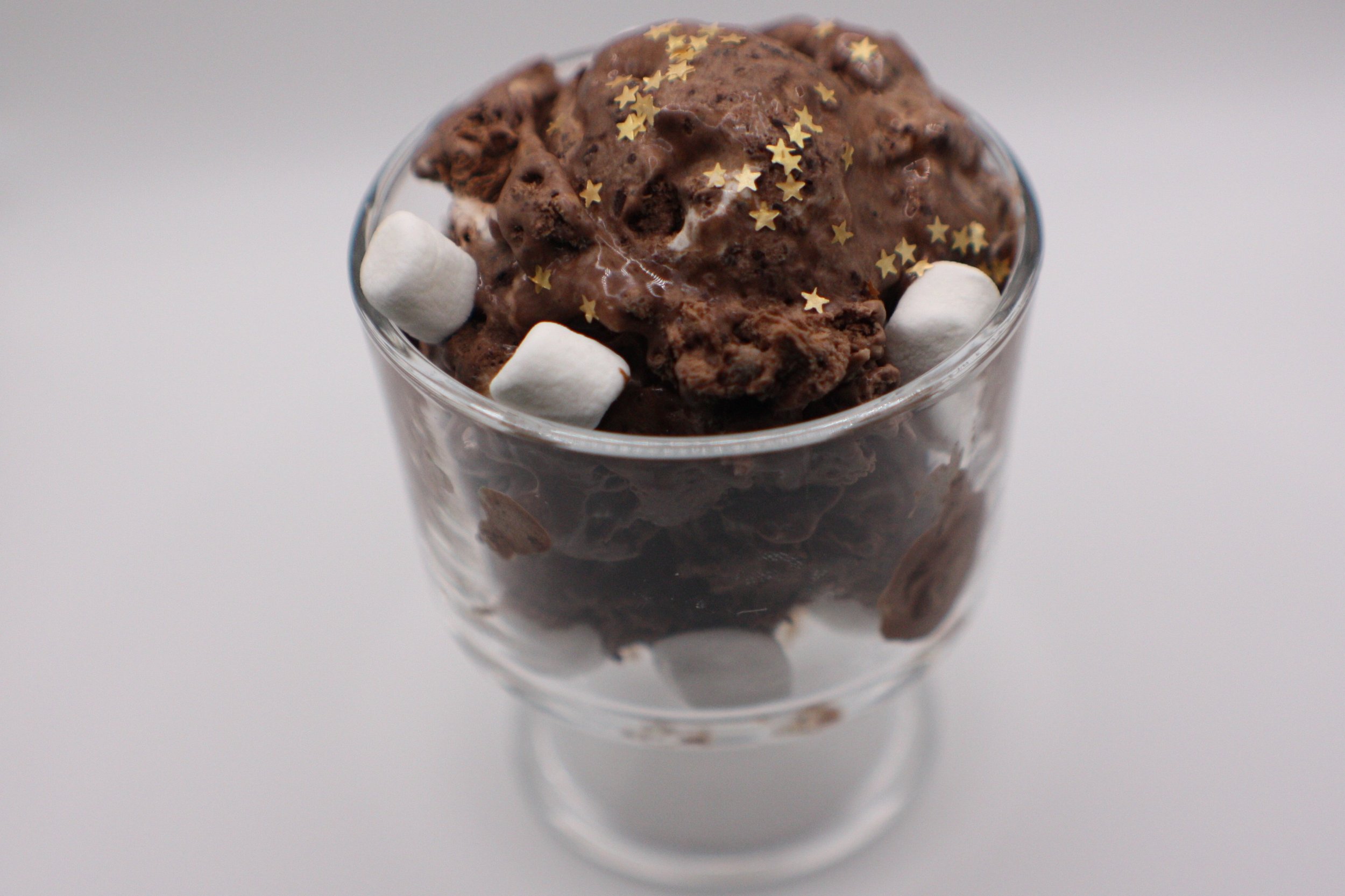 No-Churn Wonka Bar Inspired “Whipple Scrumptious Fudgemallow Delight” Ice Cream