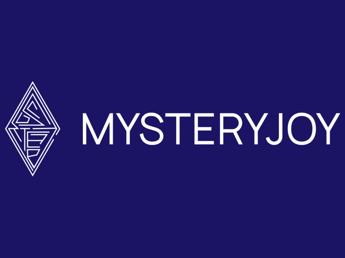 Logo de MysteryJoy avec un fond bleu foncé et une inscription blanche.