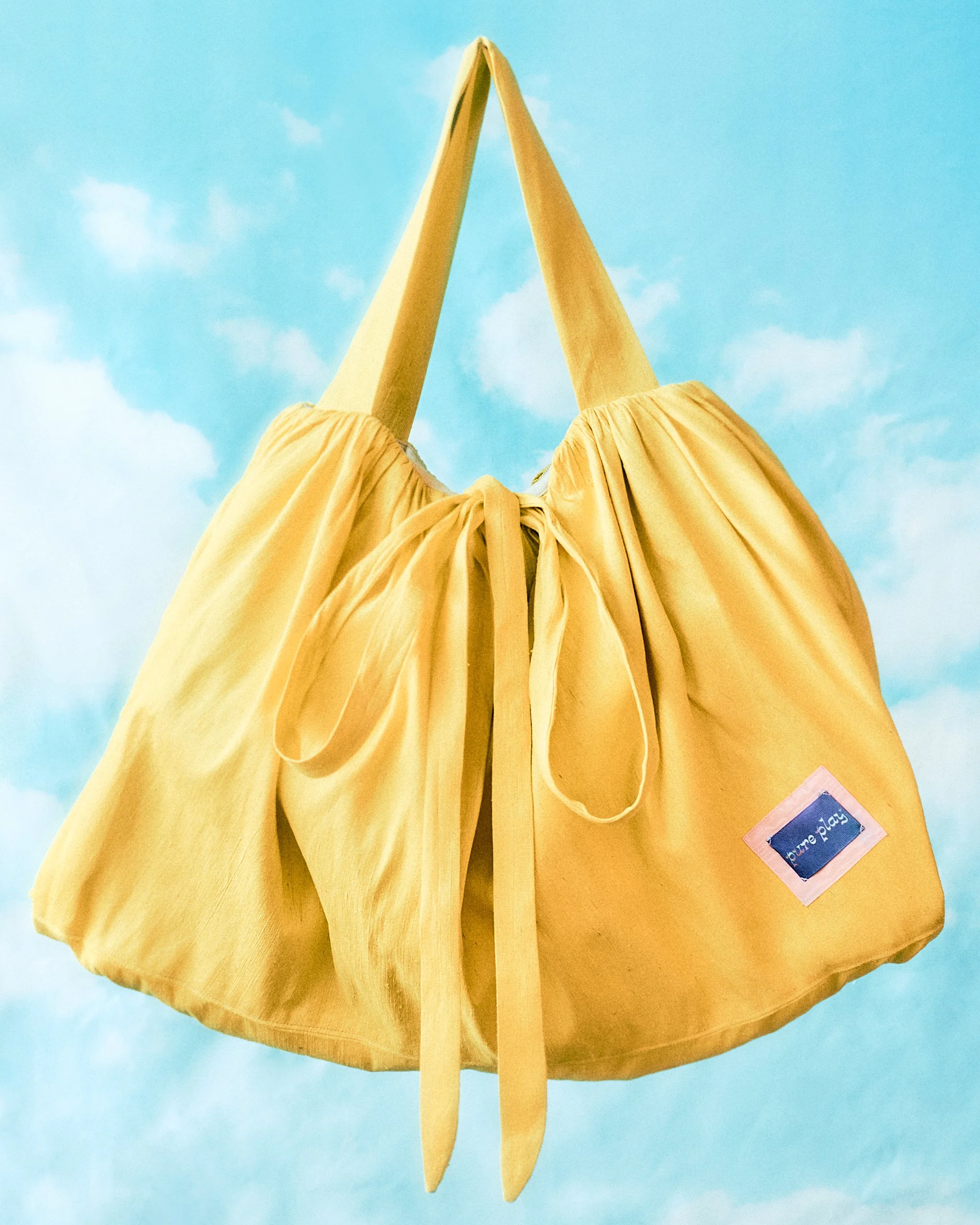 Big Dreams Bag - Yellow Silk Dupioni