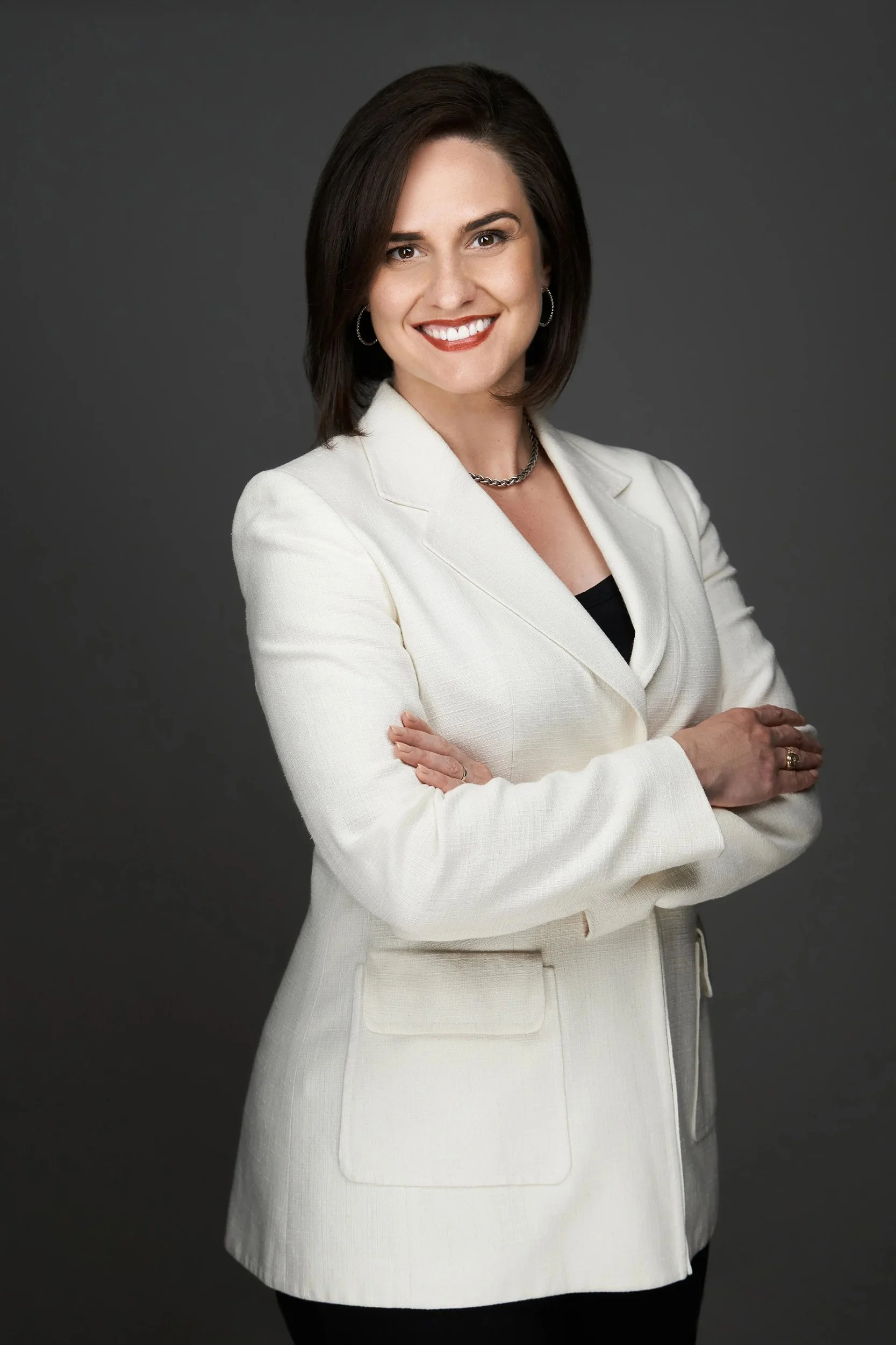 Lindsey Nelson in professional attire