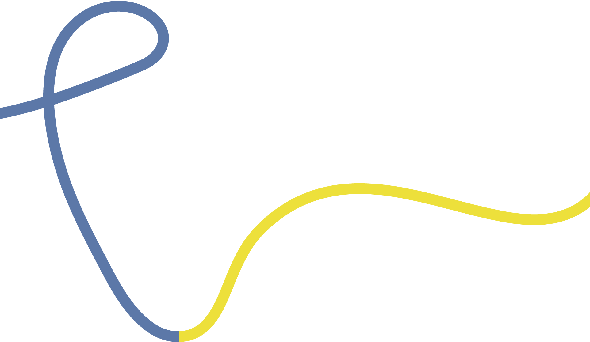 sweeping blue and green line