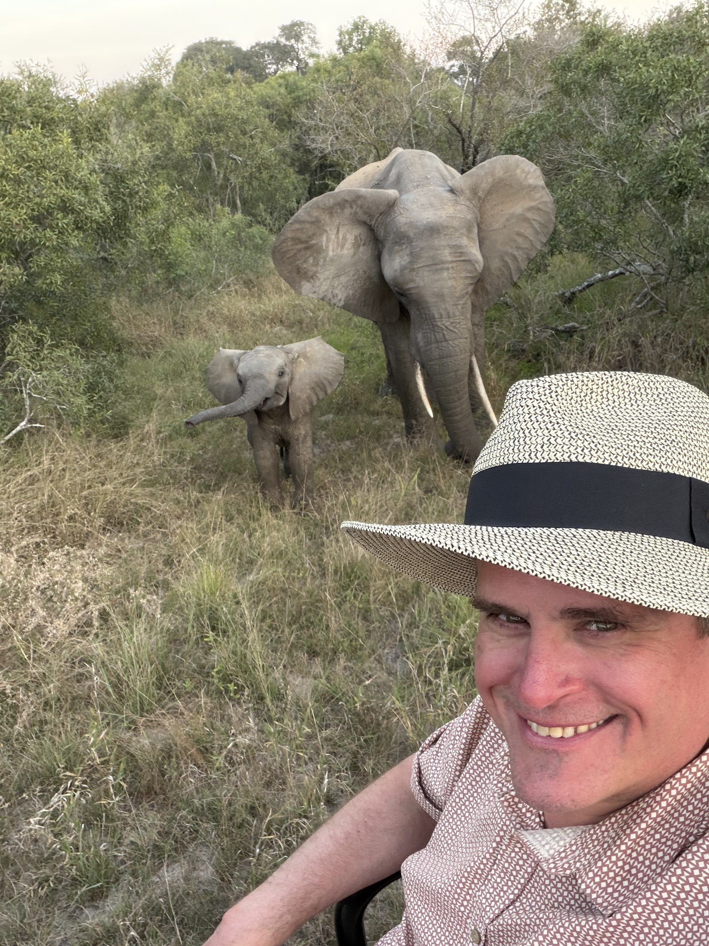 Greg Fine on safari 