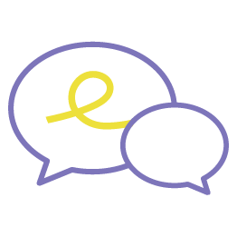 two speech bubbles icon