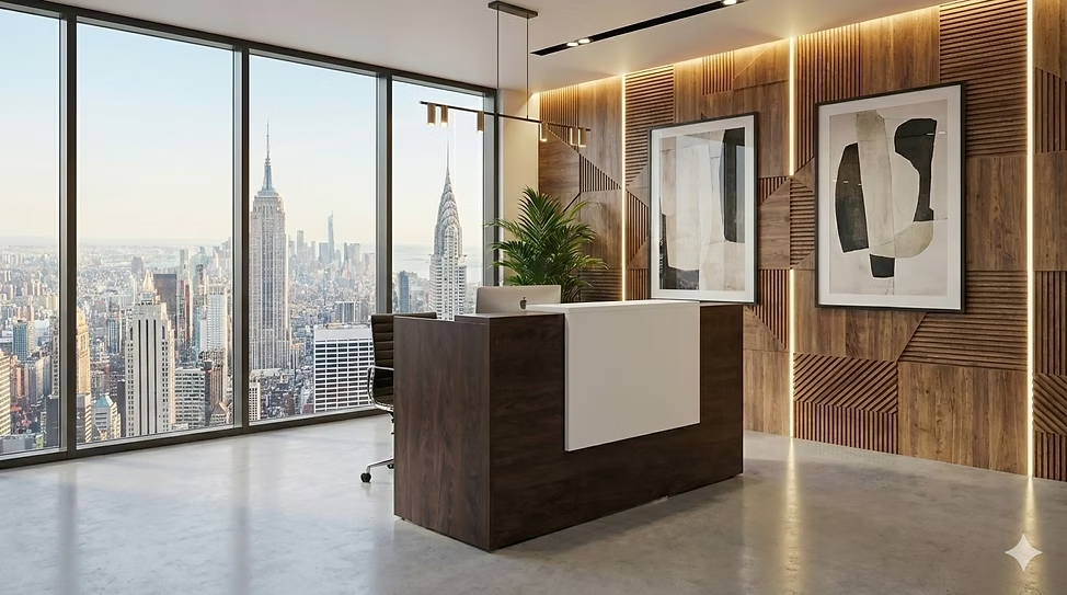 MAUI RECEPTION DESK ESPRESSO WITH WHITE WATERFALL SINGLE.png