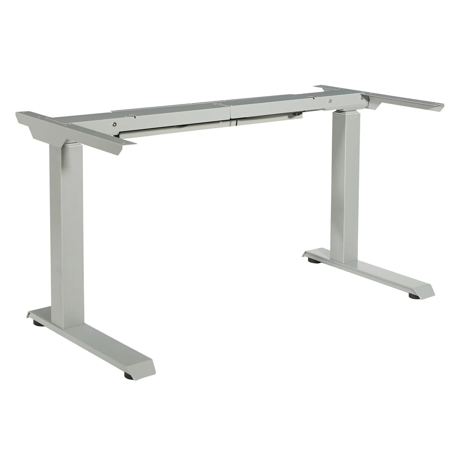 Office Star Ascend II 3-Stage / 2-Motor / 2-Leg Electric Height-Adjustable Base with Memory Handset, Silver