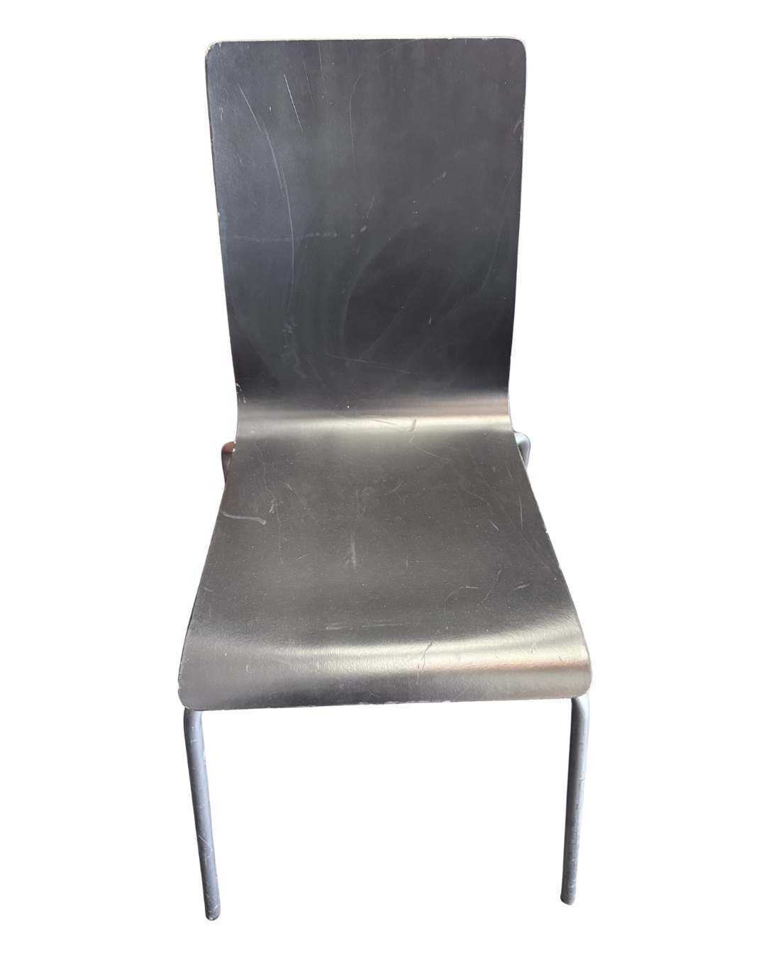 Used Black Wood Guest Chair with Chrome Legs.png