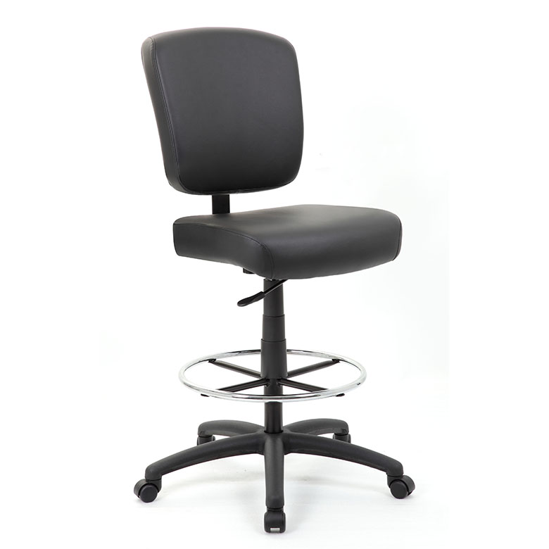Boss 300 lb Heavy Duty Office Stool, Black.webp