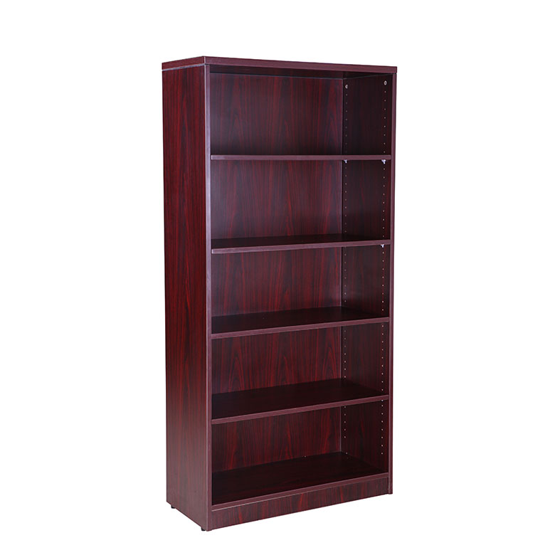 Boss Bookcase, 31W X14D X 65.5H  Mahogany.webp