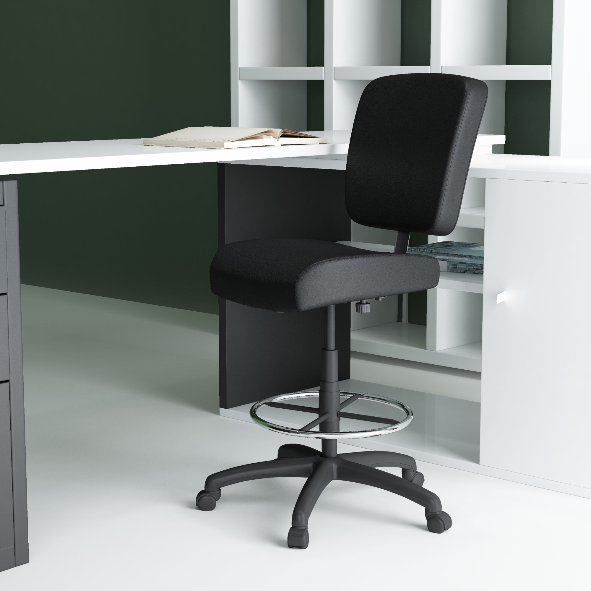 Boss 300 lb Heavy Duty Office Stool, Black5.webp