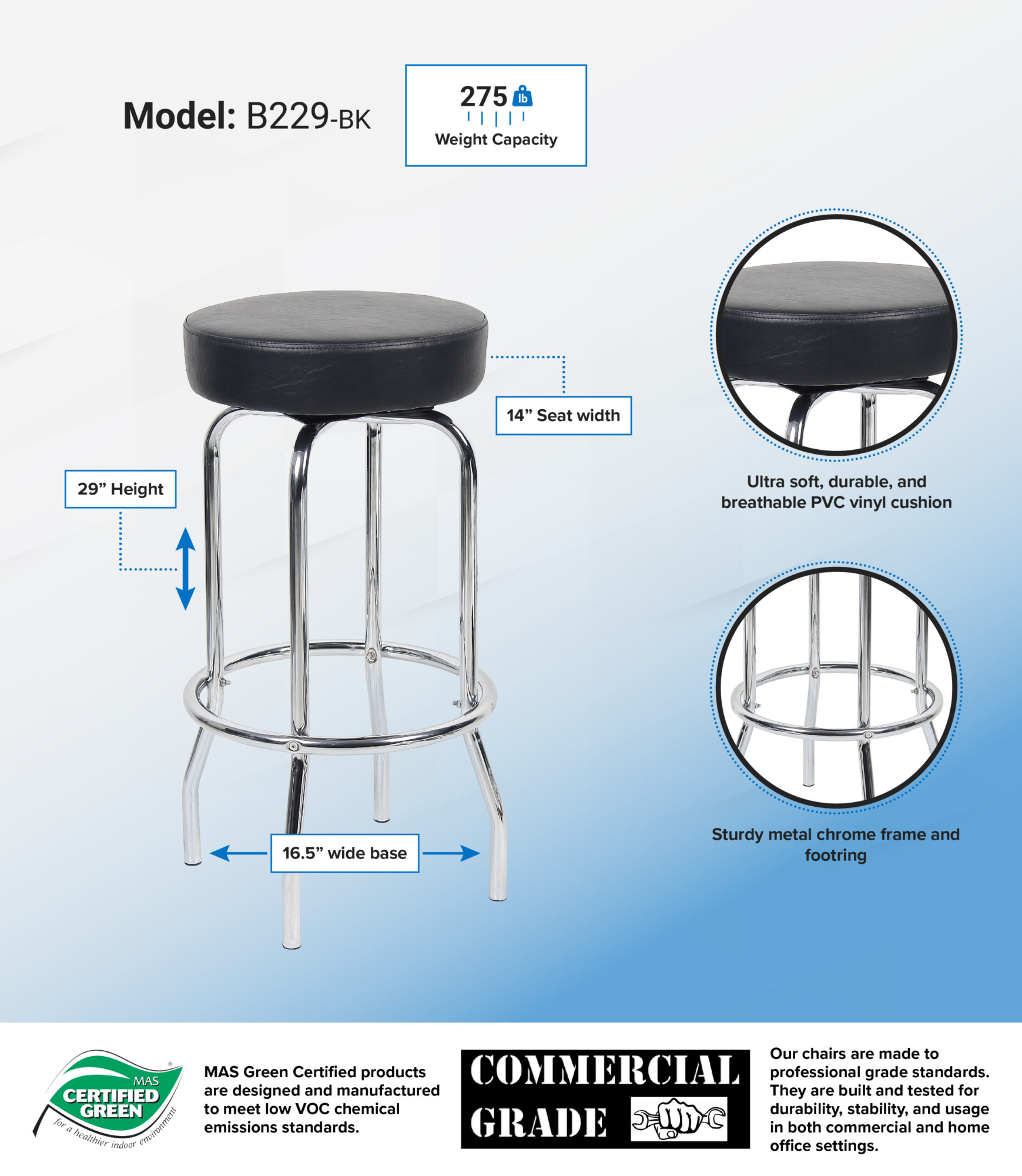 29 Chrome Black Stool 2.webp