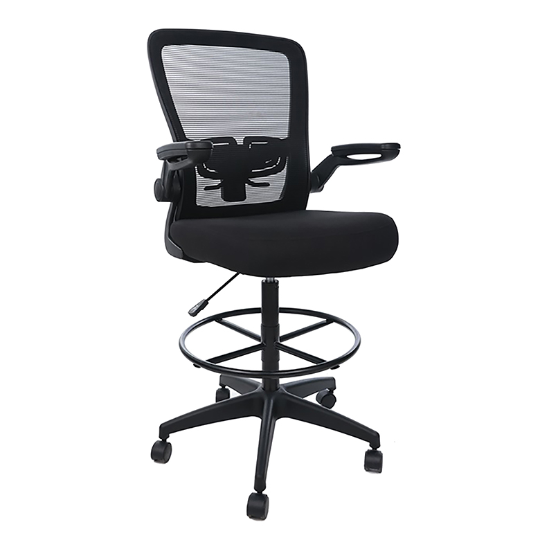 Boss Black Mesh, Flip Arm, Stool.webp