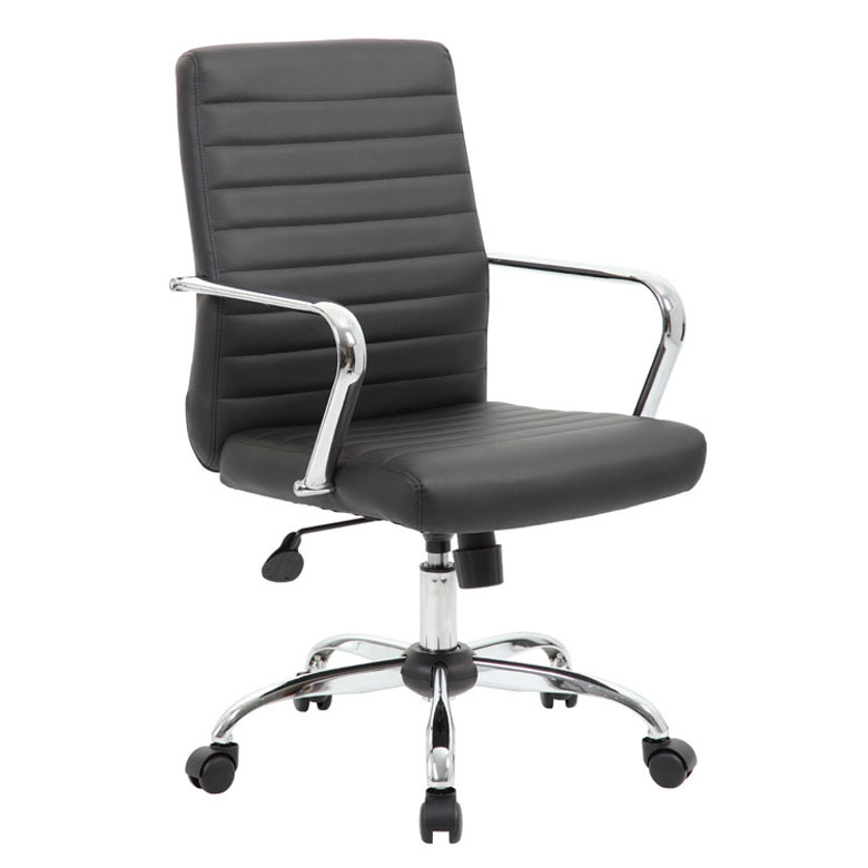 Boss Retro Task Chair with Chrome Fixed Arms.webp