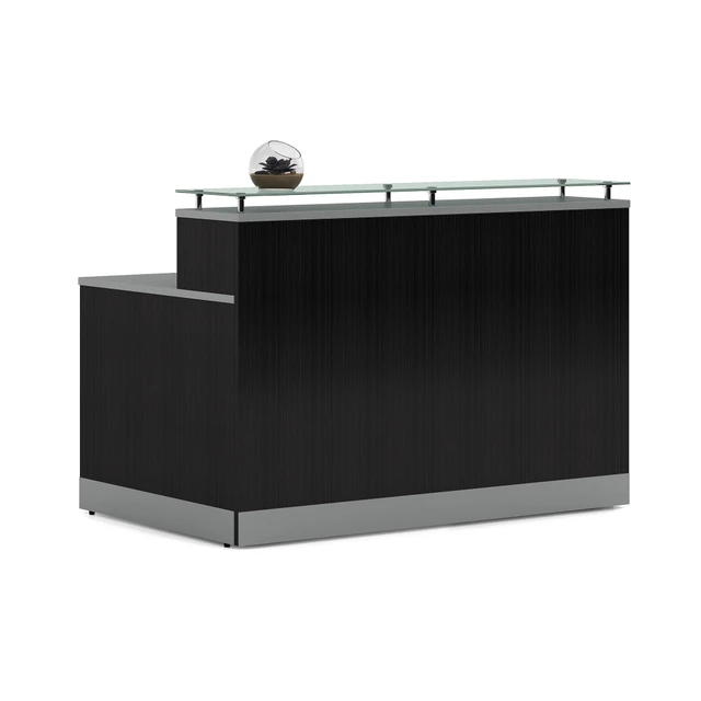 Cosmo Reception Desk Cordova Gray Front view.png