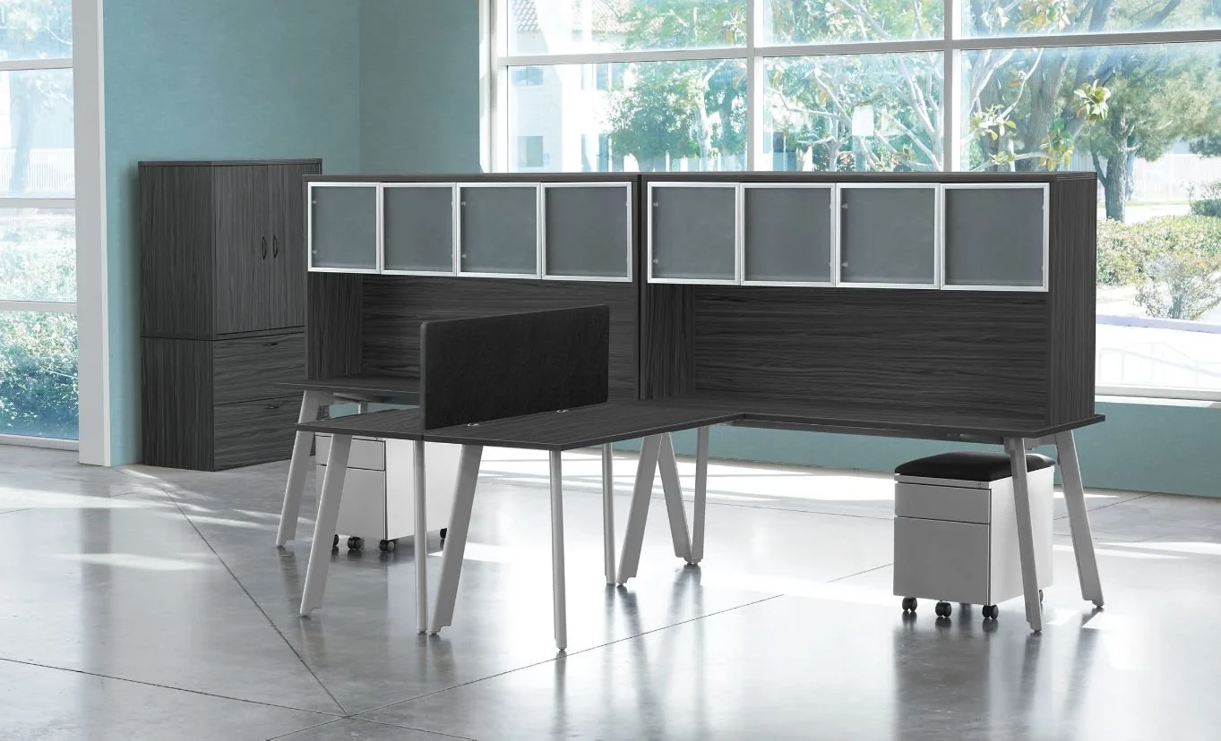 Office Star 12X6 Engage/Napa 2-Person Group, Silver/Slate Grey