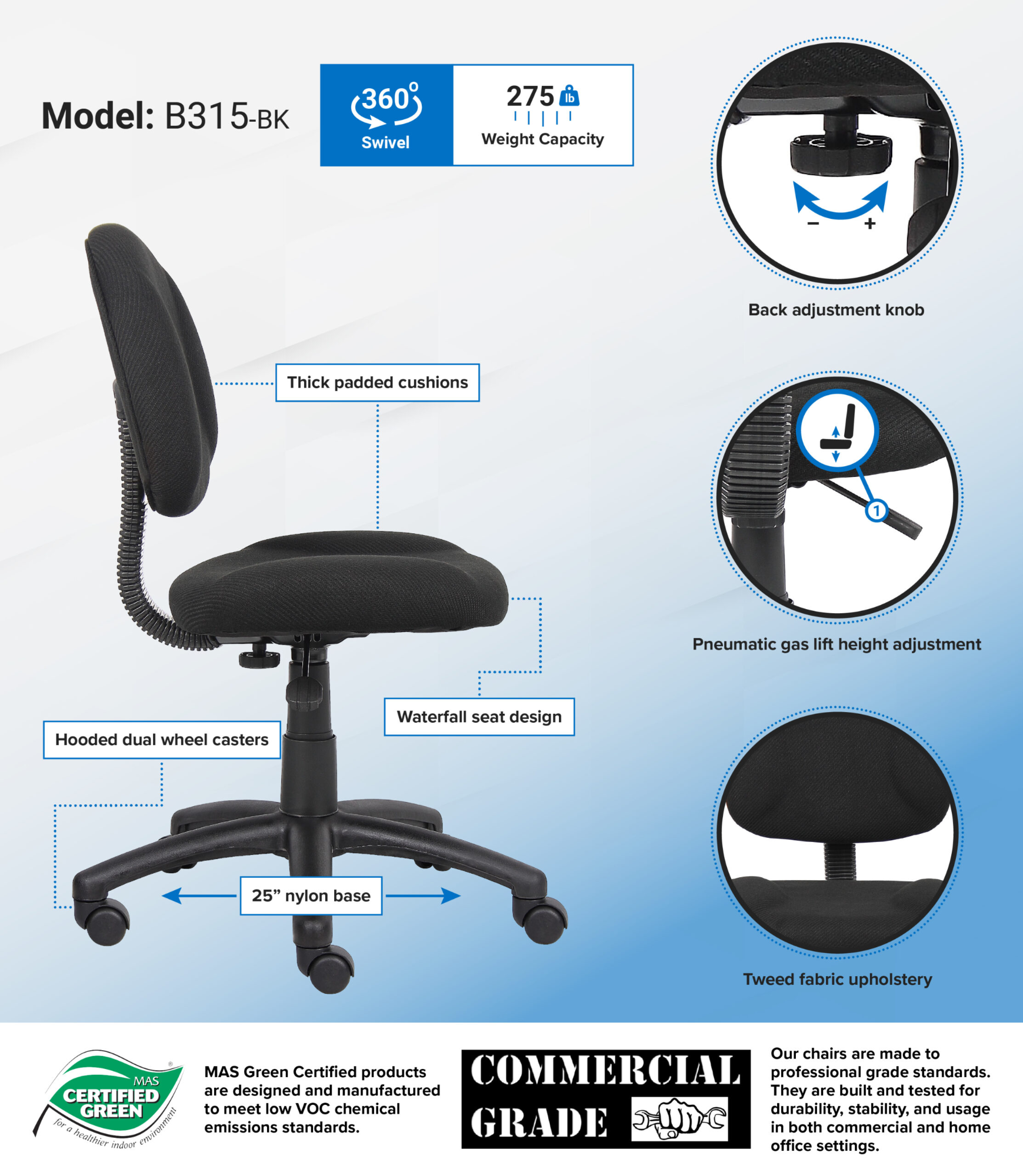 Boss Black  Deluxe Posture Chair 4.webp