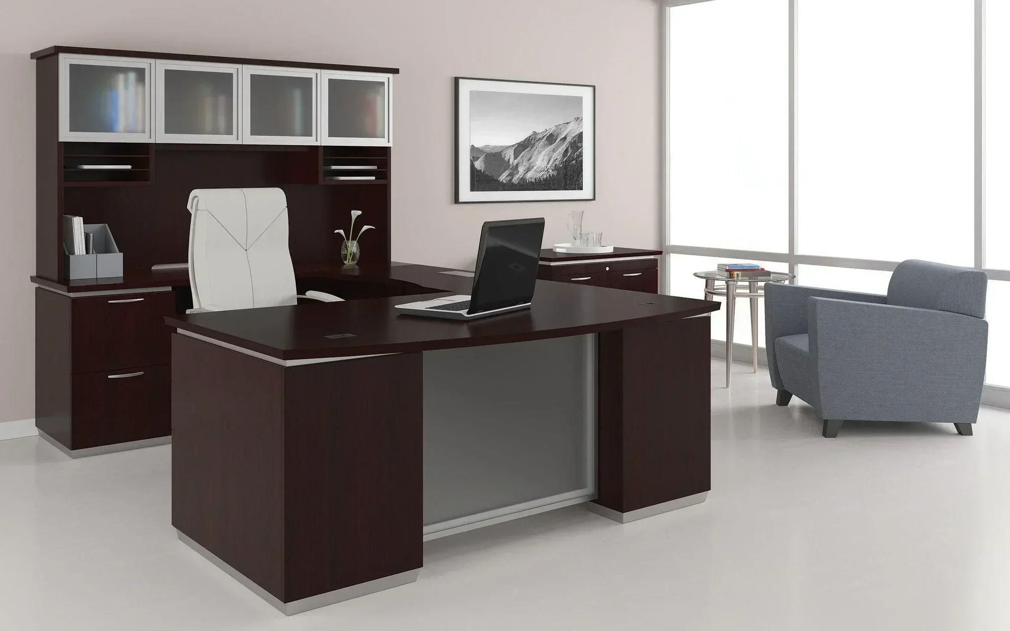 TUX U SHAPE DESK WITH HUTCH IN DARK ROAST.png
