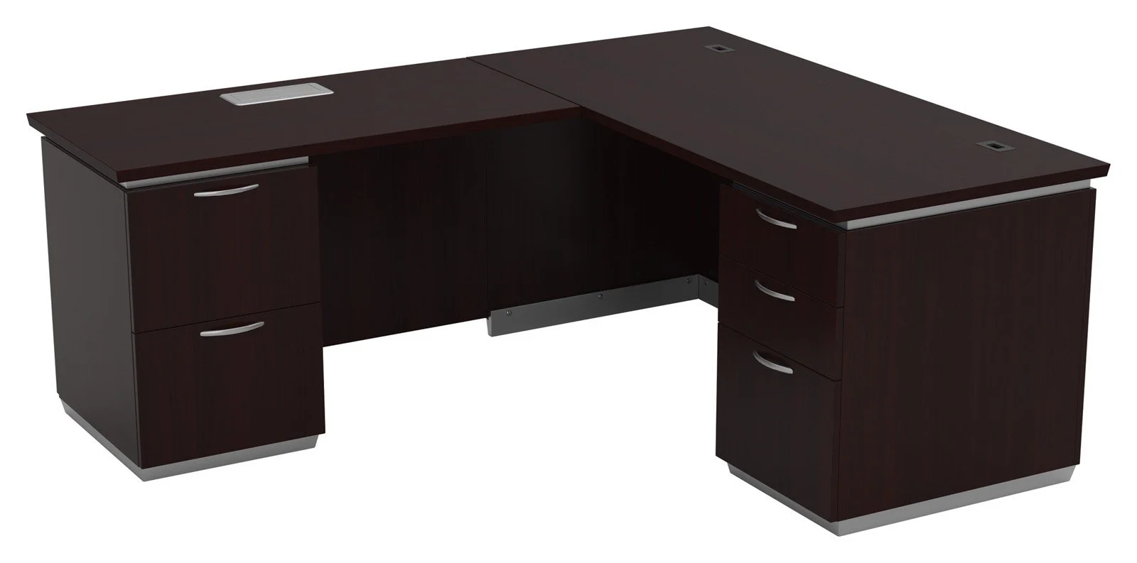 Office Star Tuxedo 66 x 78 L-Shaped Desk - Dark Roast