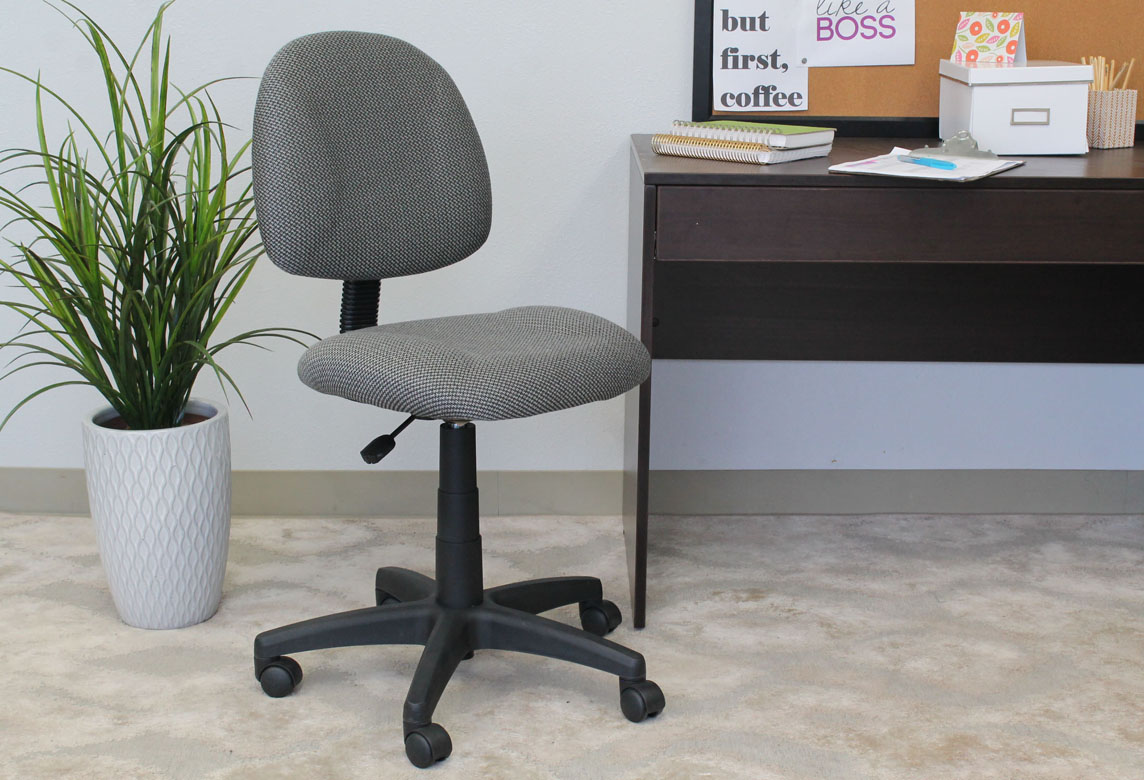 Boss Grey  Deluxe Posture Chair 3.webp
