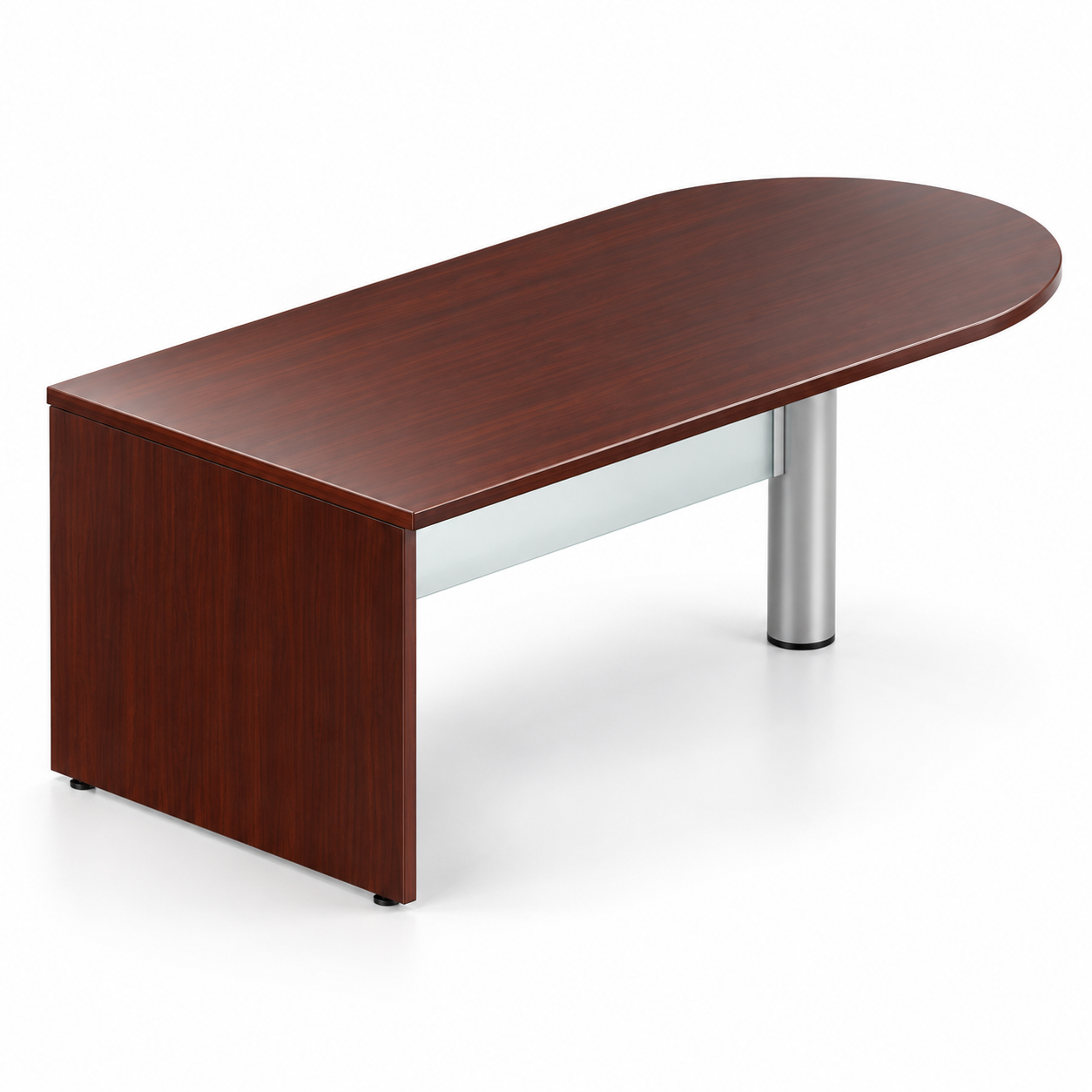 Office Star Kenwood Bullet Desk with Glass Half Modesty Panel, 72 x 36