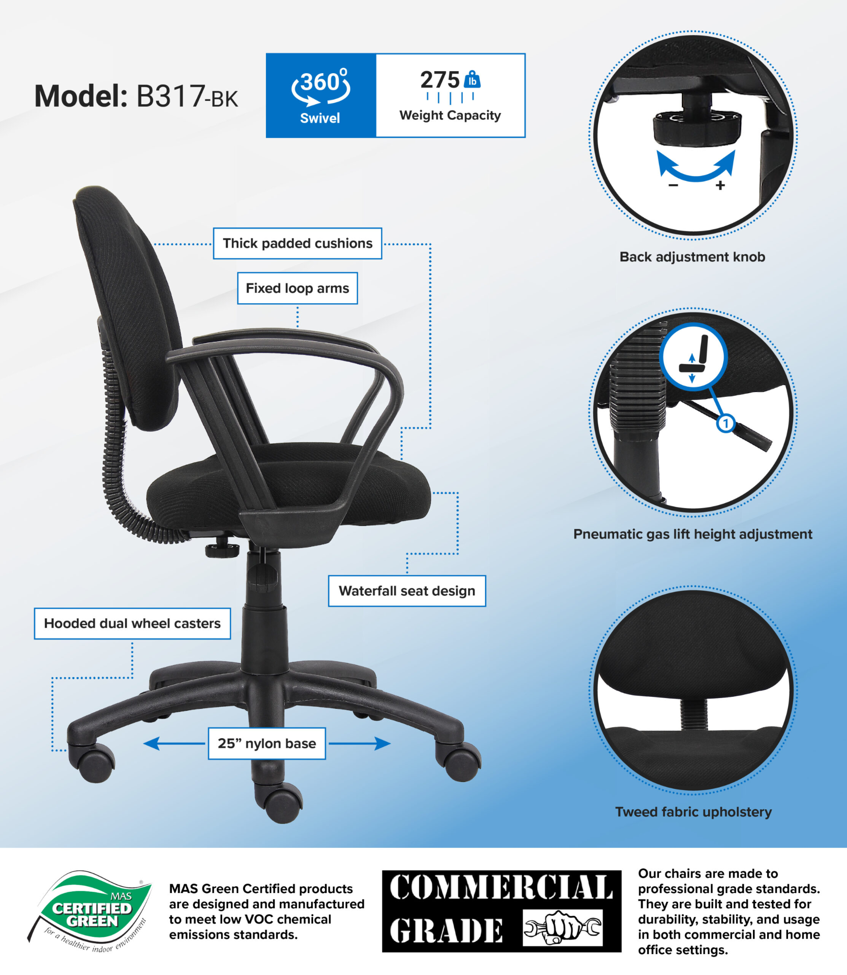 Boss Black  Deluxe Posture Chair W 6.webp