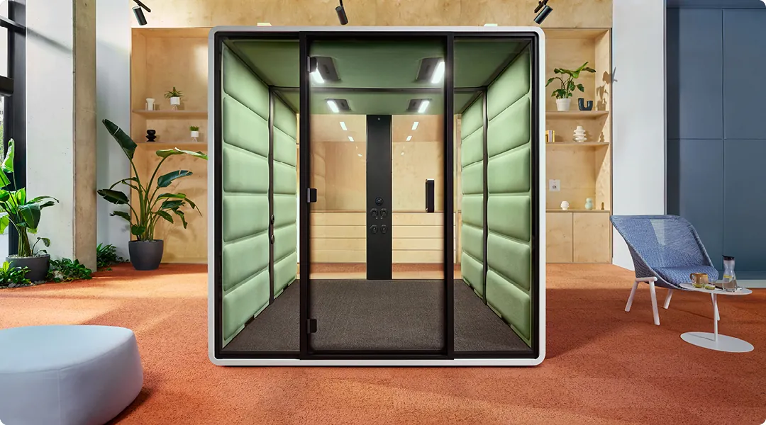 Hushfree L ACOUSTIC BOOTH - OFFICE POD FOR 4-6 PEOPLE