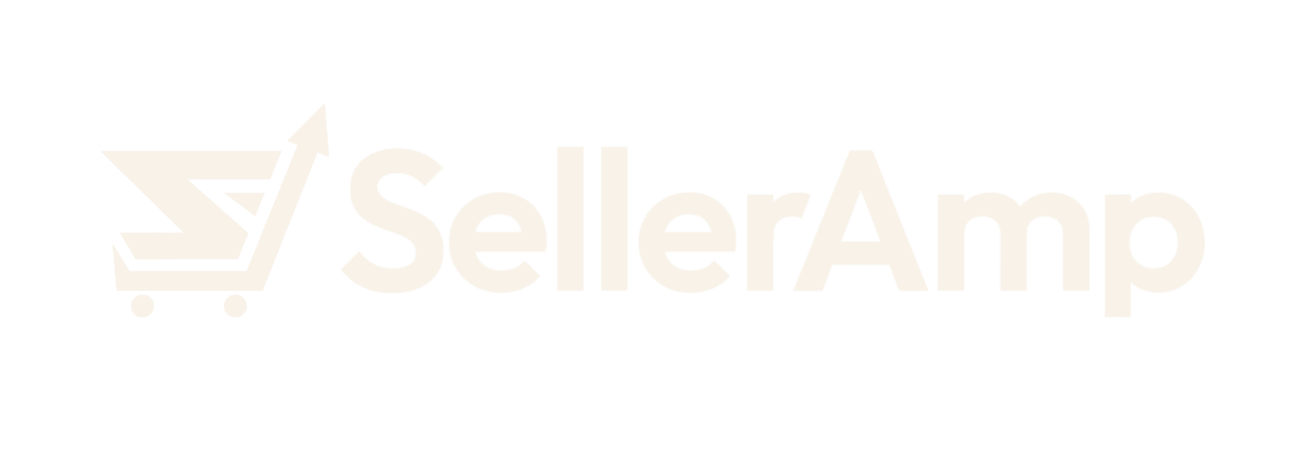 SellerAmp logo with shopping cart icon and upward arrow