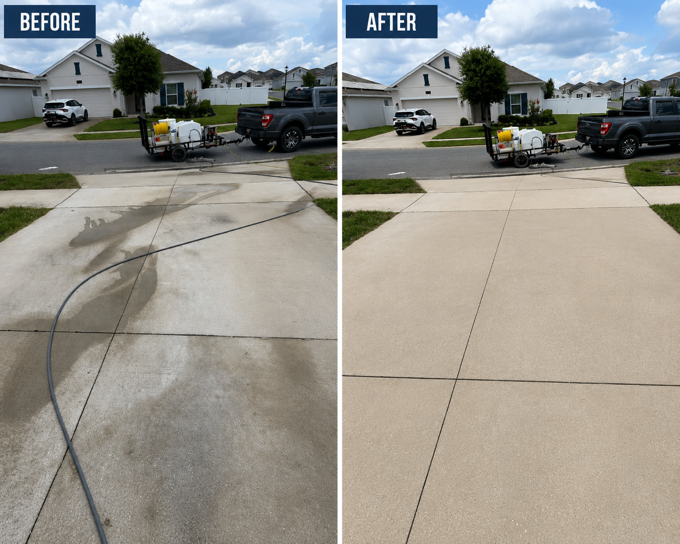Driveway Pressure Washing