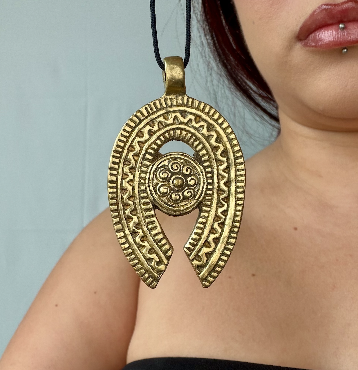 Brass Pendant Adjustable Necklace