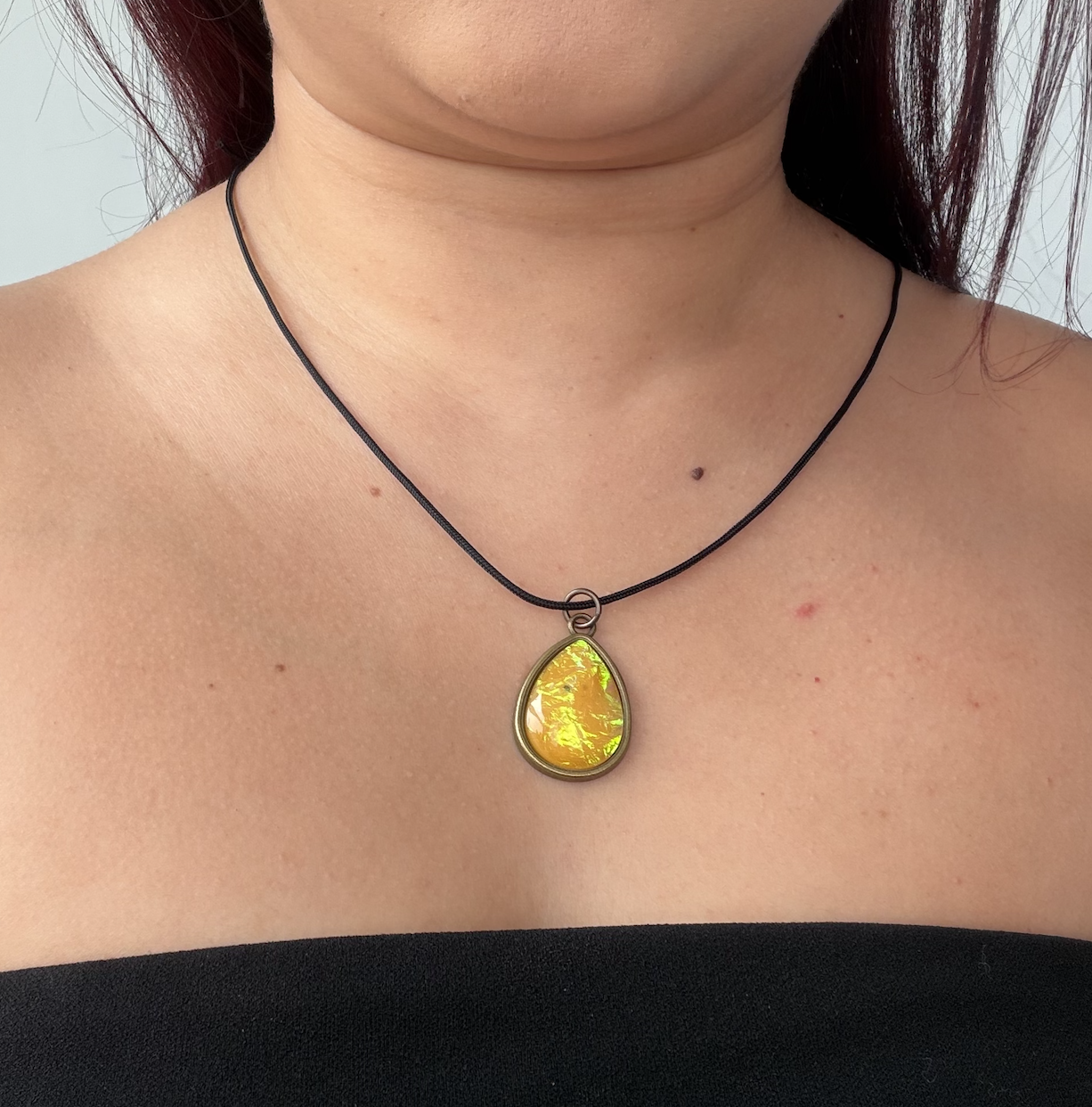 Reflective Pendant Adjustable Necklace