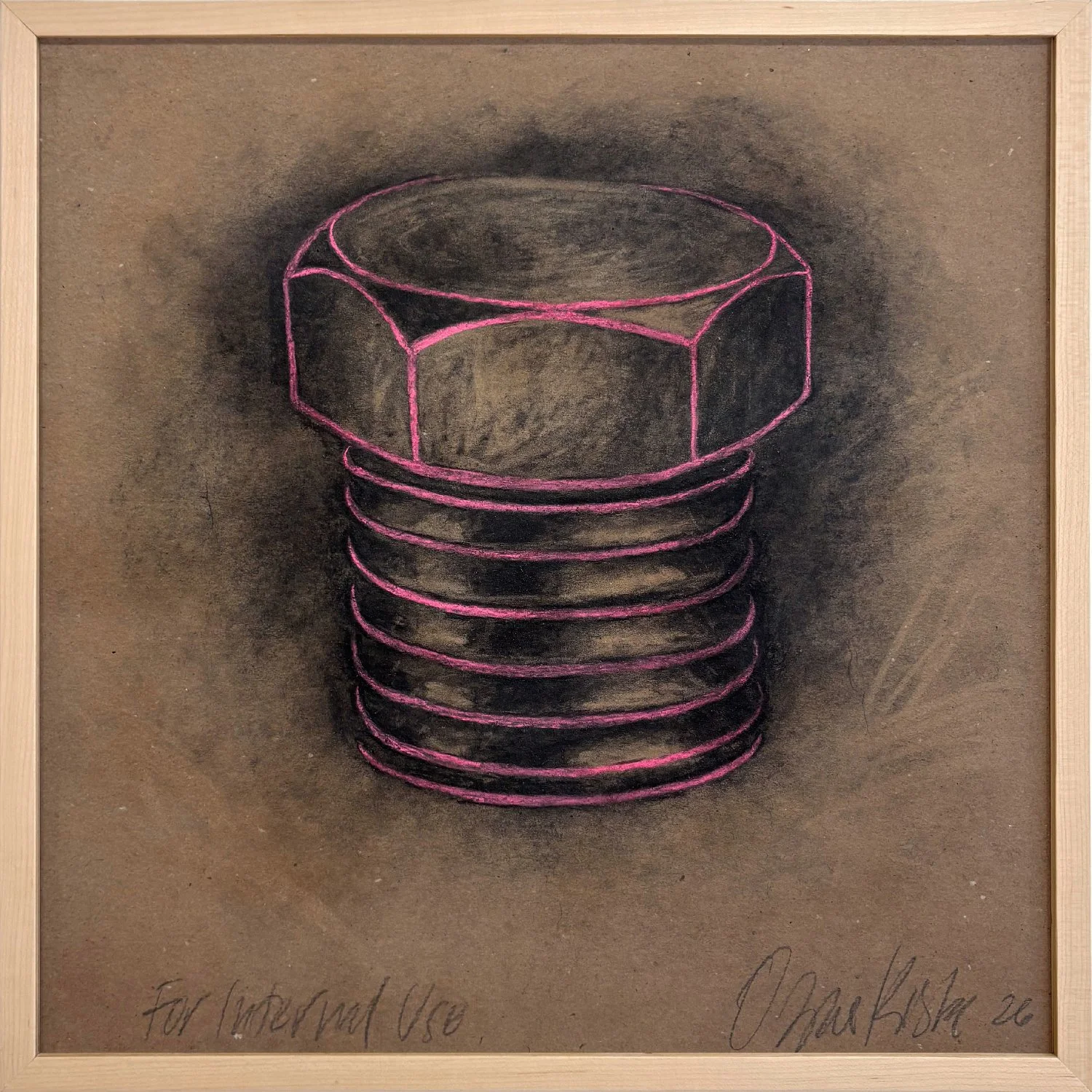 For Internal Use  |  2026  |  21" x 21"  |  
Charcoal and Soft Pastel on Panel Mounted and Sealed Paperboard