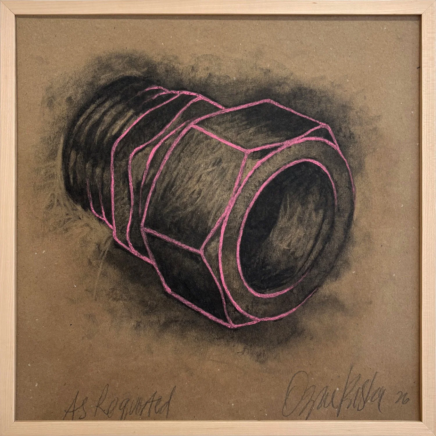 As Requested  |  2026  |  21" x 21"  |  
Charcoal and Soft Pastel on Panel Mounted and Sealed Paperboard