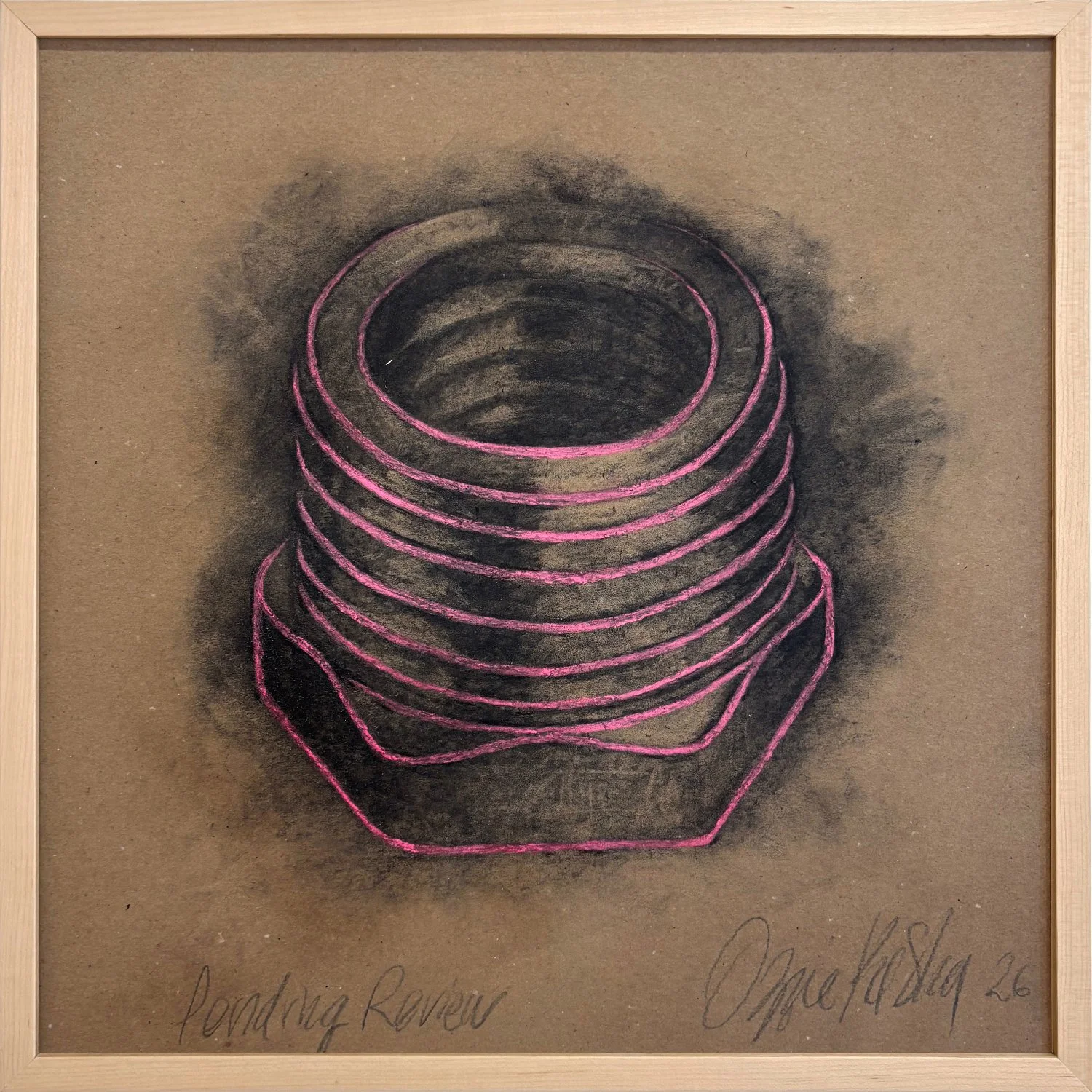Pending Review  |  2026  |  21" x 21"  |  
Charcoal and Soft Pastel on Panel Mounted and Sealed Paperboard