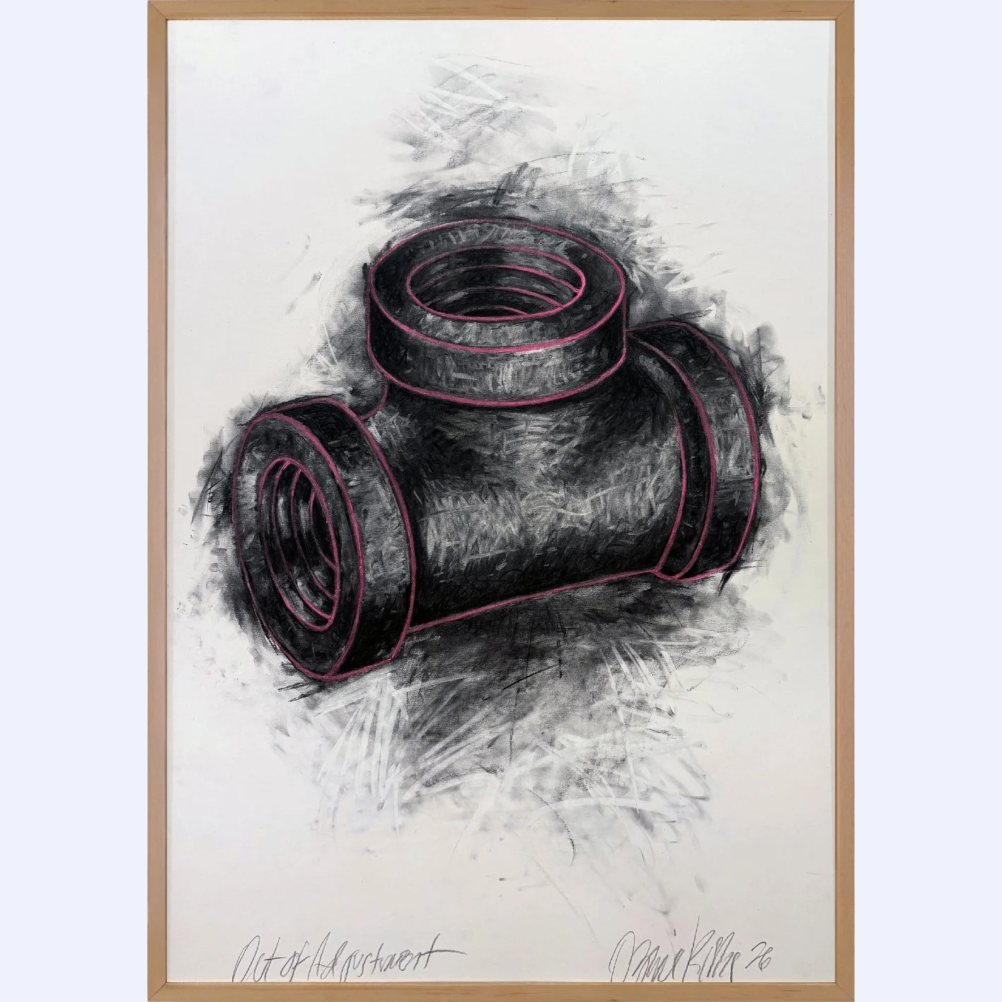 Out of Adjustment  |  2026  |  28" x 40"  |  
Charcoal and Soft Pastel on Panel Mounted and Sealed Archival Paper