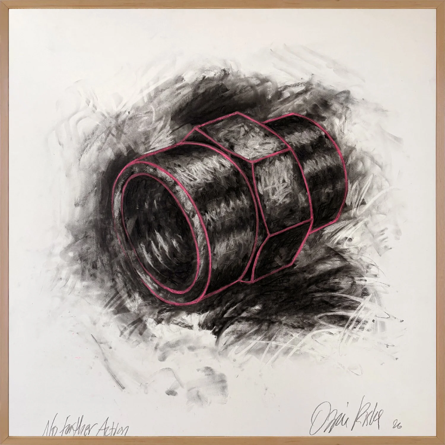 No Further Action  |  2026  |  40" x 40"  |  
Charcoal and Soft Pastel on Panel Mounted and Sealed Archival Paper