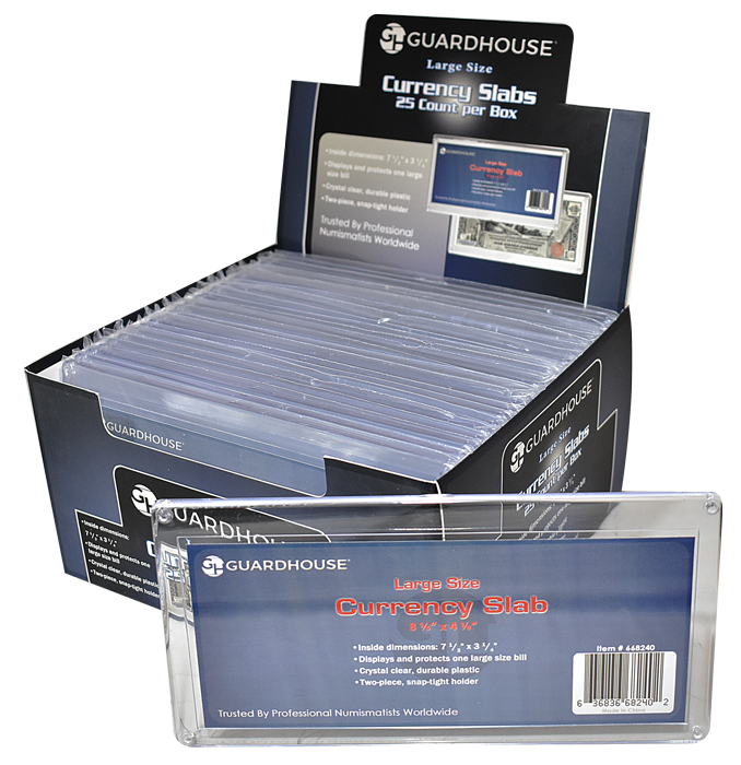 Guardhouse 25 count case, Large-Sized Acrylic U.S. Currency Holder-