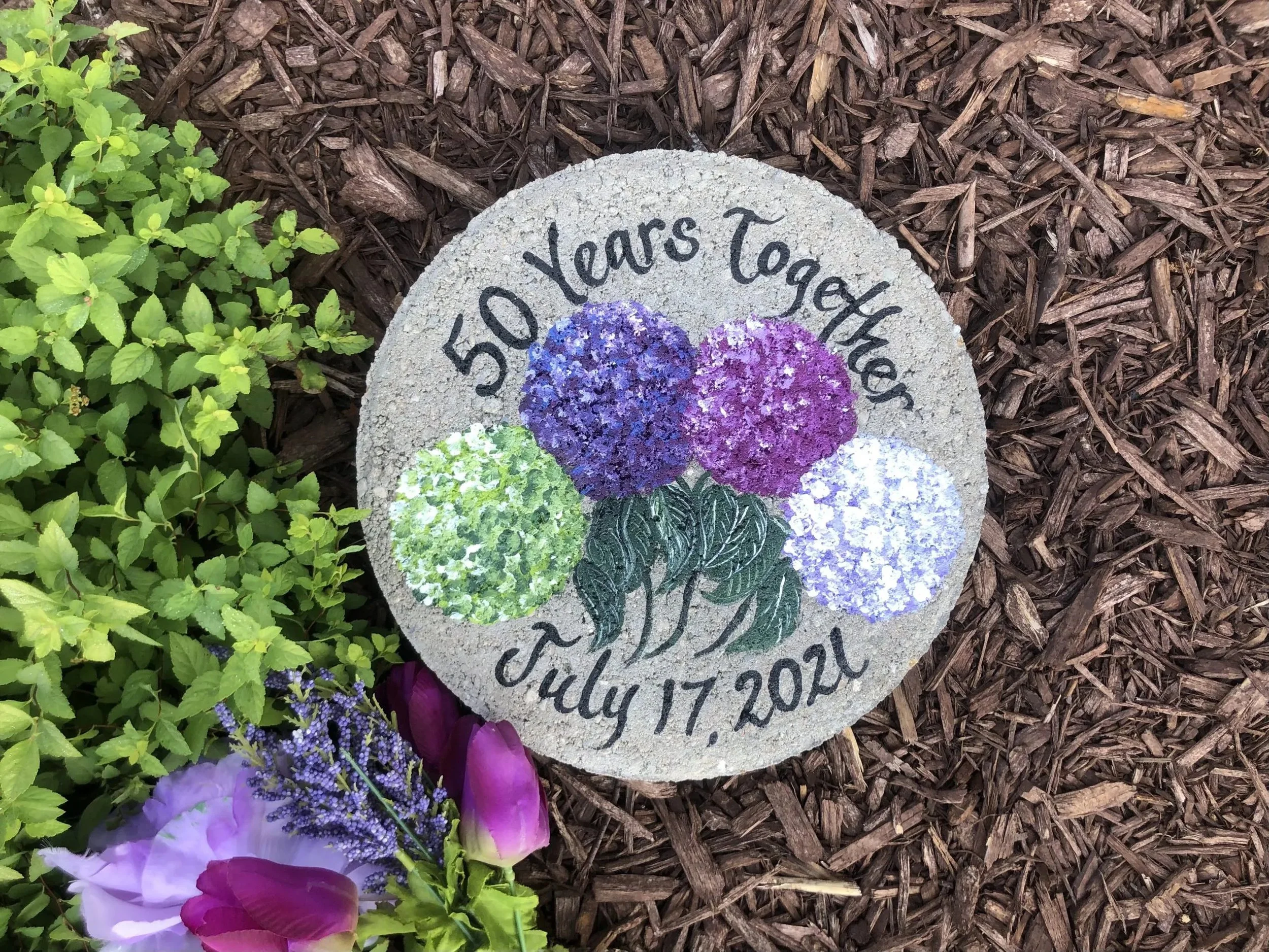 Anniversary Gift - 50 years, Hydrangeas