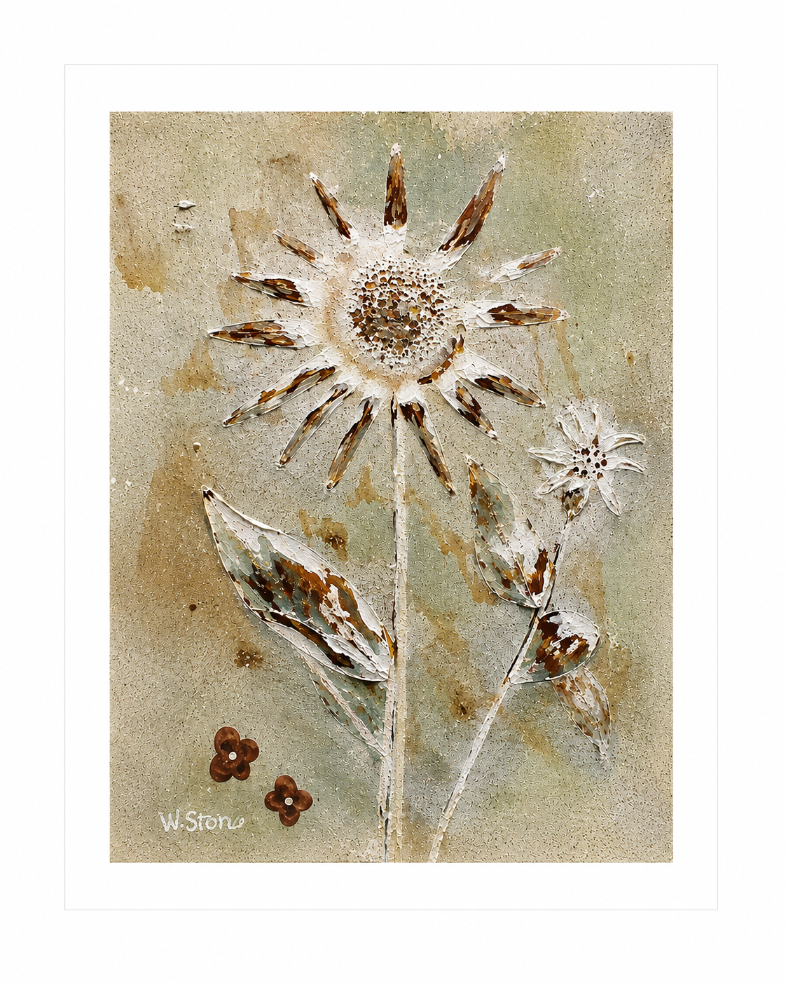 Sunlit Stillness| Original Botanical Painting| 4x6