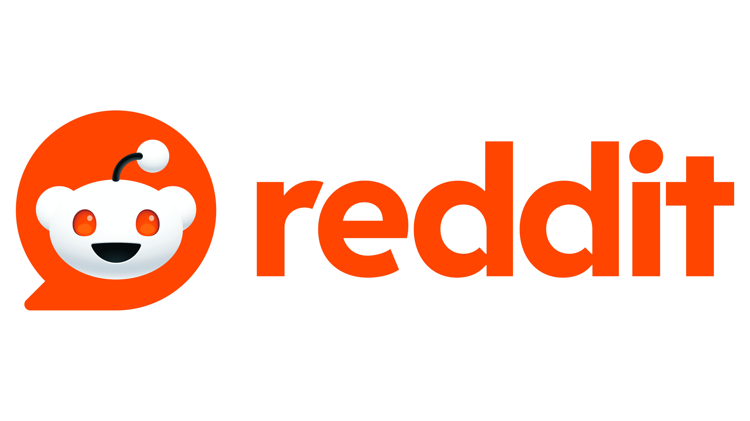 Reddit logo with a smiling cartoon alien face and the word 'reddit' in orange.