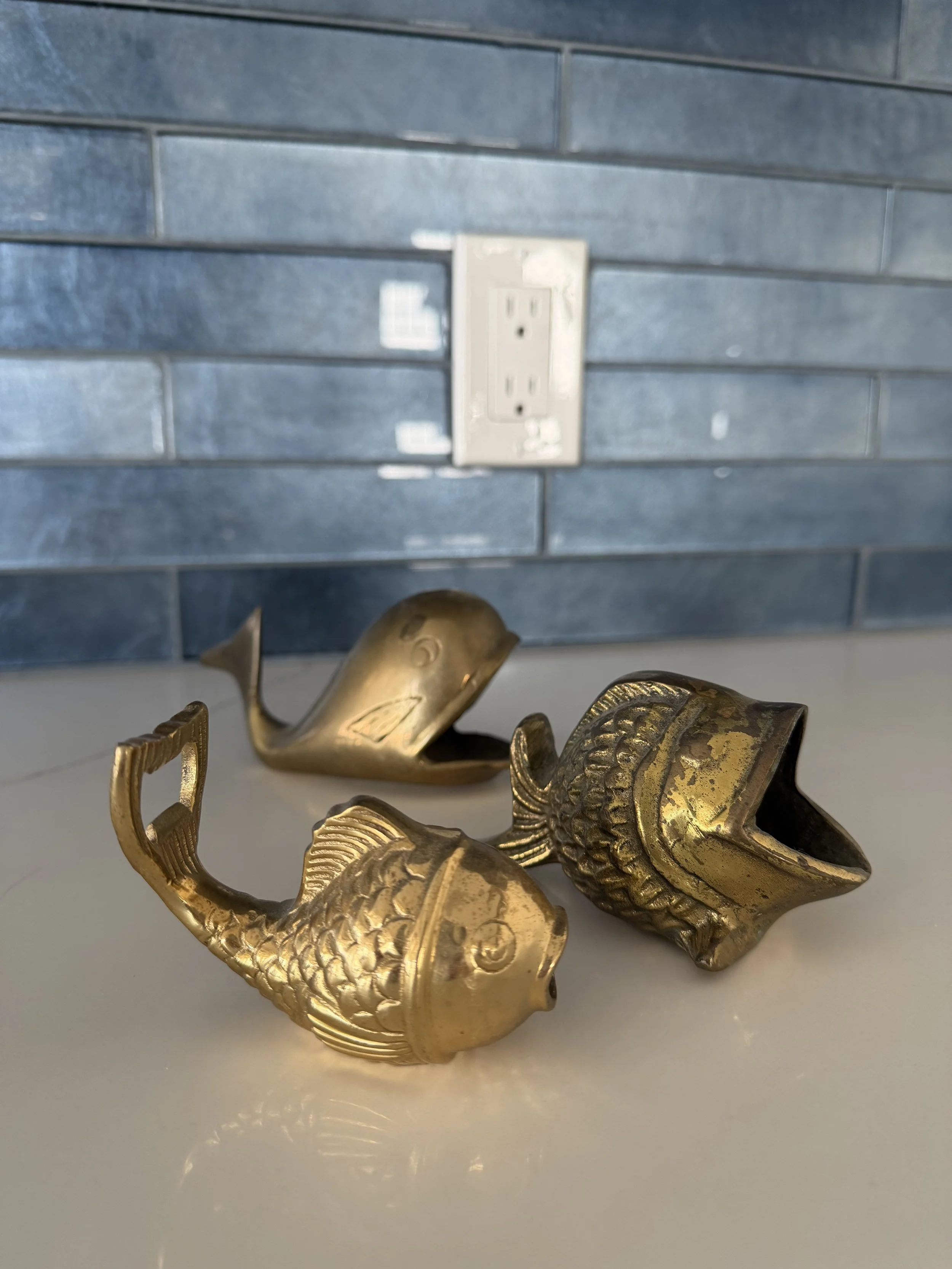 Vintage Brass Fish - assorted sizes