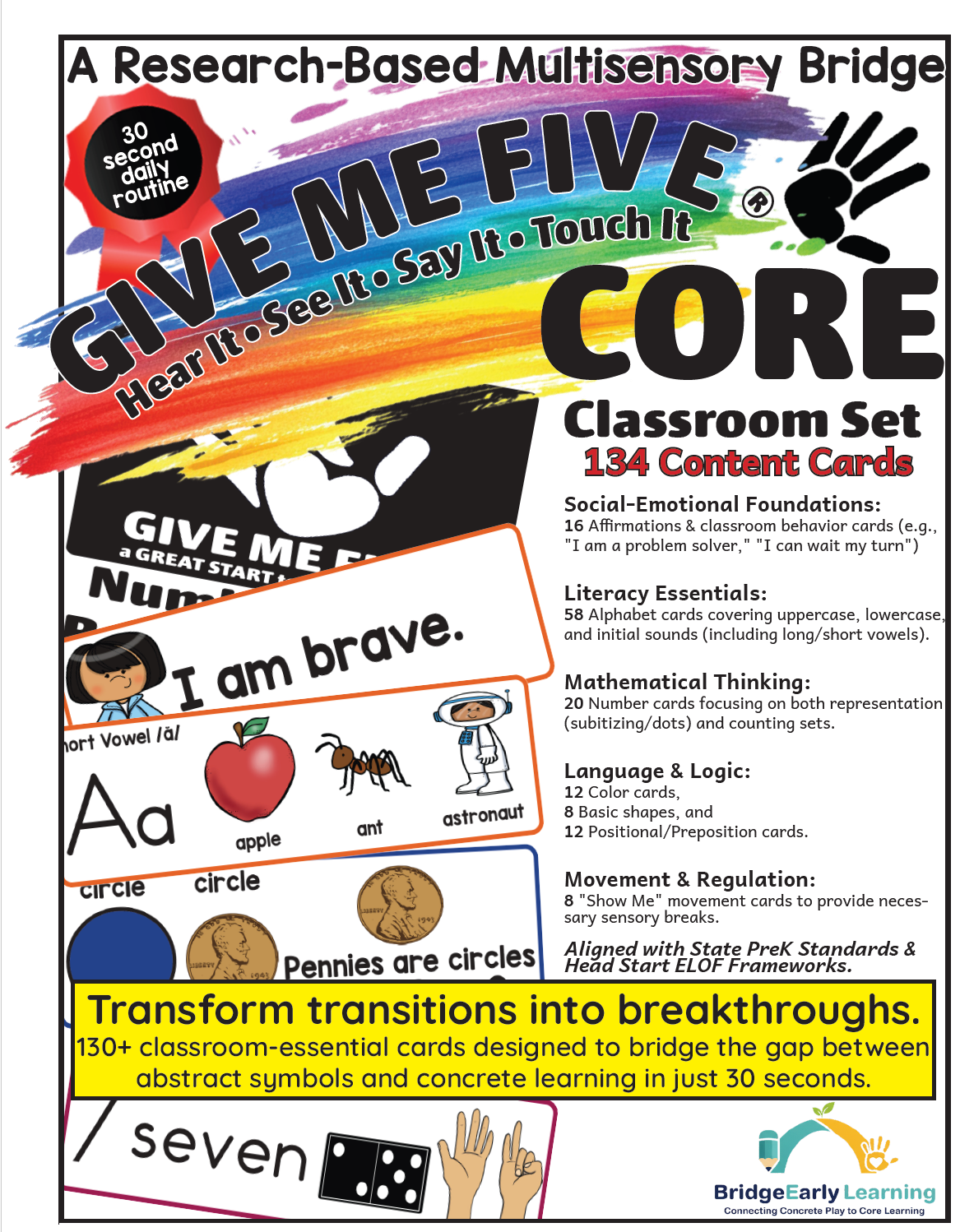Give Me Five® CORE Classroom Set