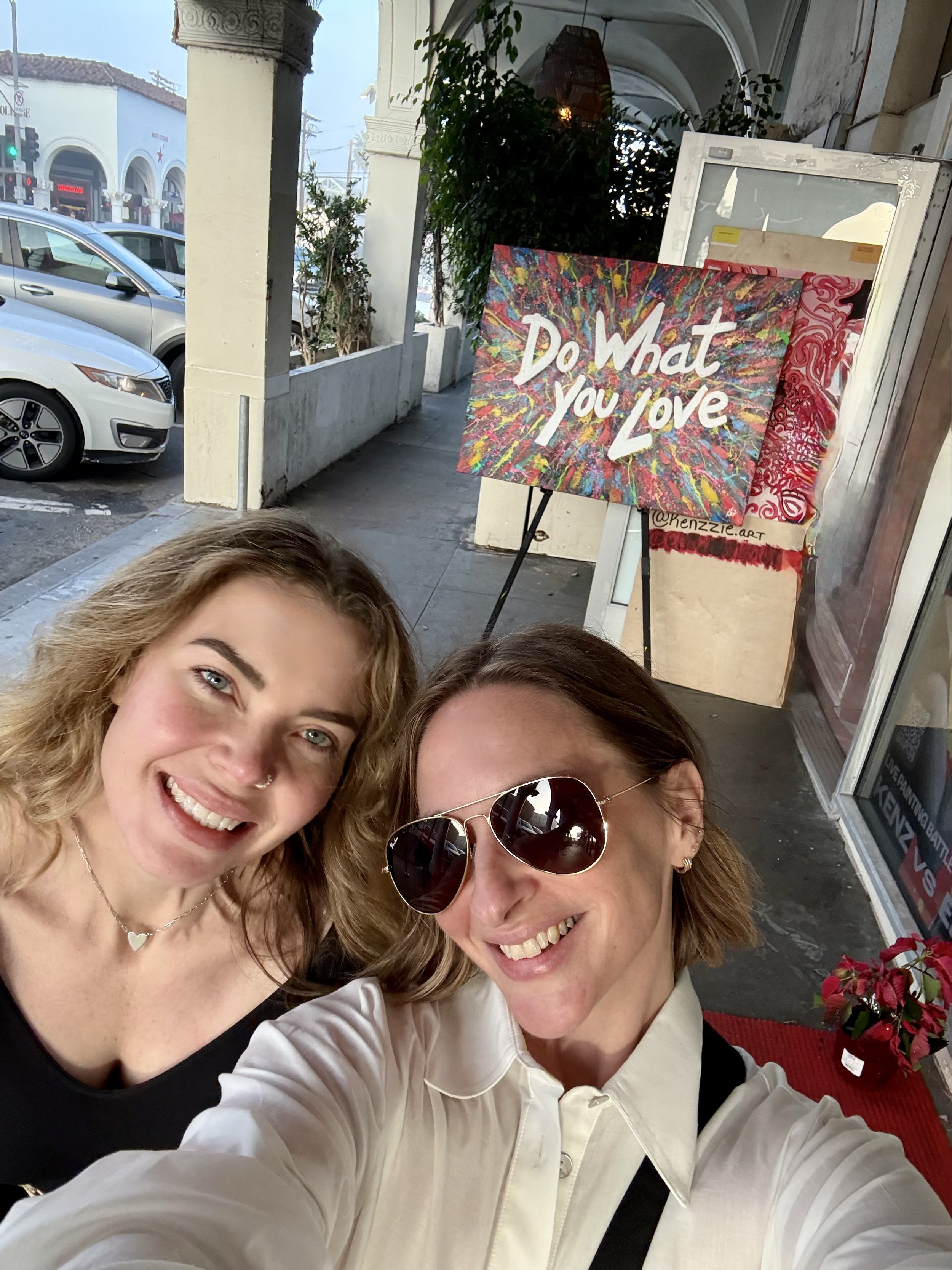 alkamie co-founders Amanda Qualls and Angie Birky together outside a local shop.