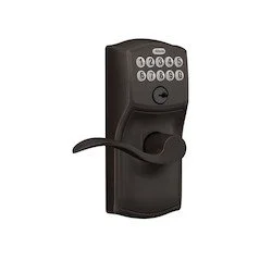 Schlage FE595 CAM Electronic Keypad Lever with Camelot Trim - Aged Bronze