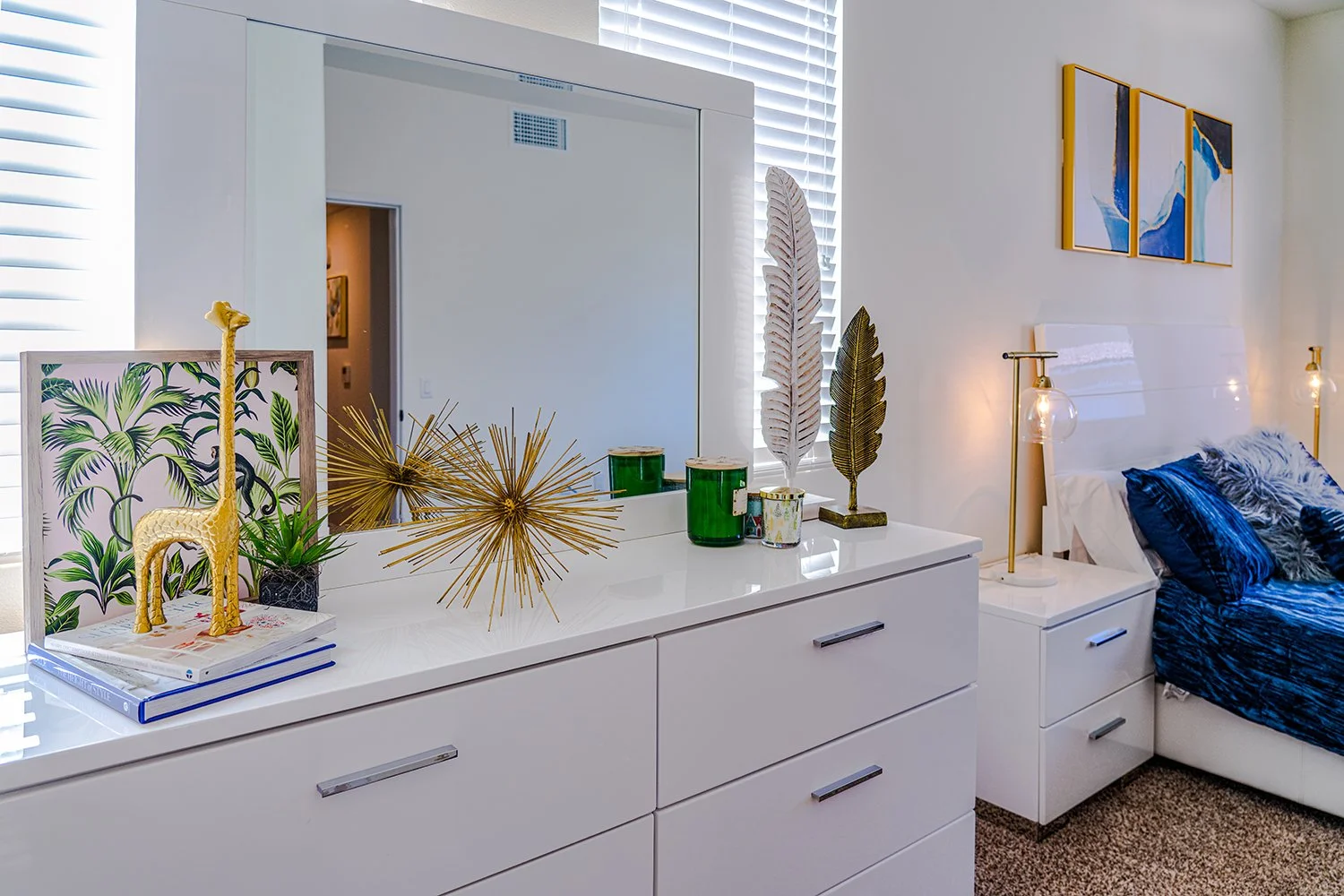 Second bedroom in Turtle Creek Apartment home with plush carpet for ultimate comfort and large windows with lovely views, allowing for gorgeous natural light to filter through the space. 