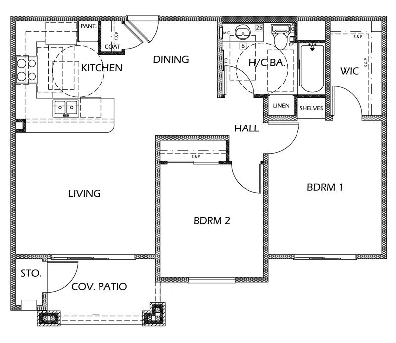 2 Bed | 1 Bath 