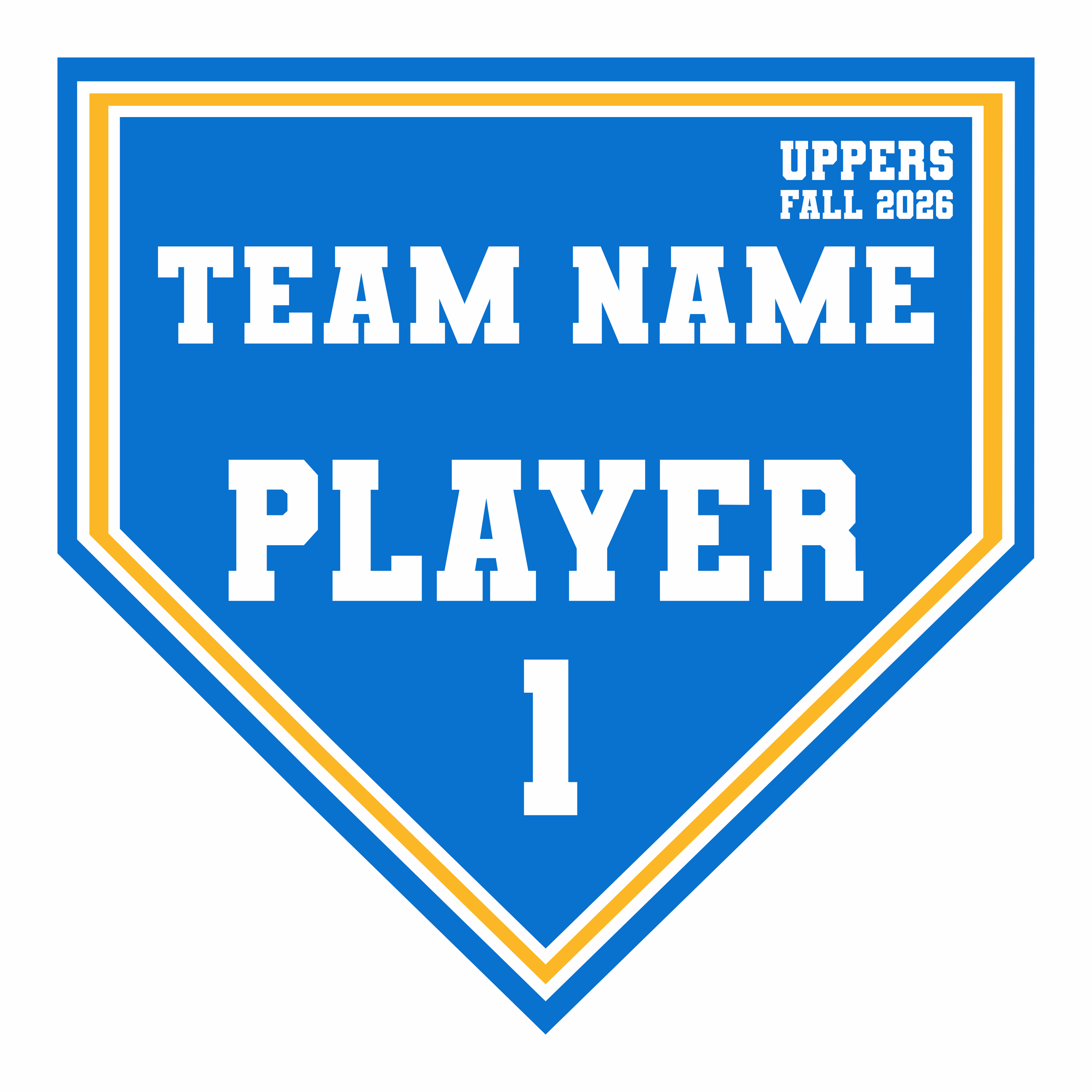 Home Plate Pennant Style F