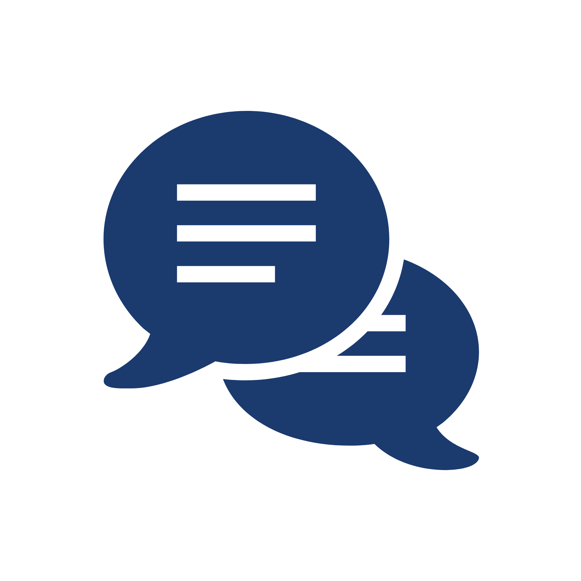 Two speech bubbles icon representing responsive communication with Nashville hosts and homeowners